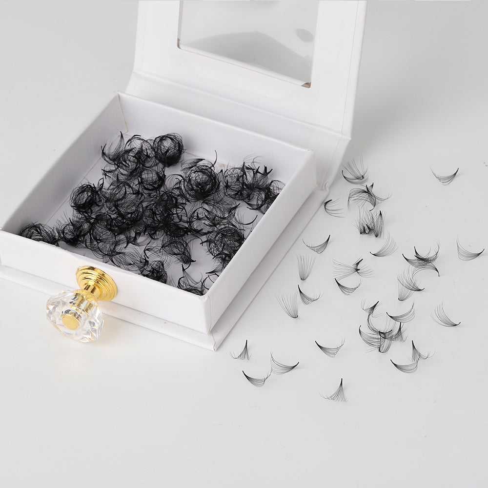 Faux cils à éventail lâche à base pointue