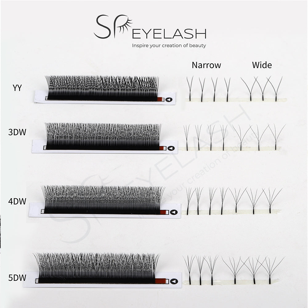 Narrow W Lashes|Clover Lashes|Eyelash Extension – speyelashes