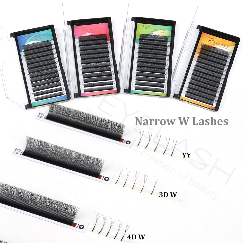 W Lashes Example Narrow W Lashes|Clover Lashes|Eyelash Extension – speyelashes